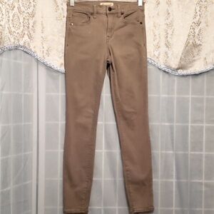 MADEWELL OLIVE HIGH RISER SKINNY JEANS SZ 24
